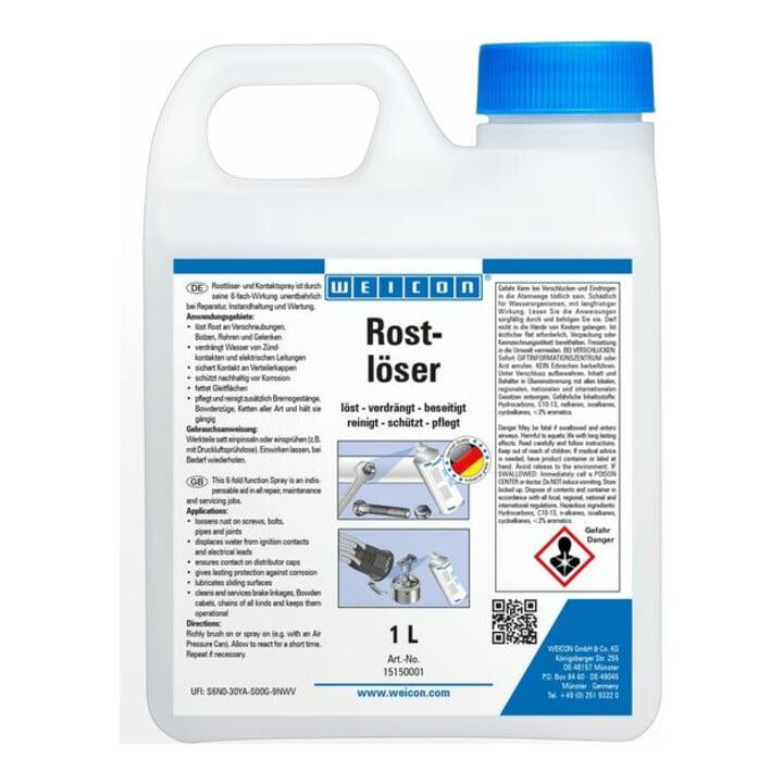WEICON Rostlöser, Kriech- und Pflegeöl mit 6-fach Wirkung, 1 L, beige (15150001)