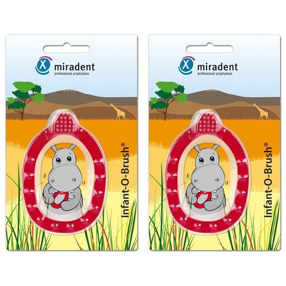 Miradent Kinder-Lernzahnbürste Infant-O-Brush rot 2x 2x1 St Zahnbürste