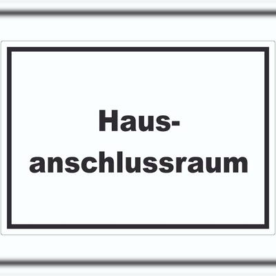 HB-Druck Hausanschlussraum Aufkleber mit Text HAR waagerecht A6 (105x148mm)