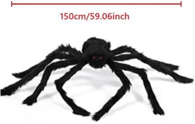 Inspired Living Giant Halloween Spider With Bendable Legs For Outdoor Yard & Haunted House Decor 150cm