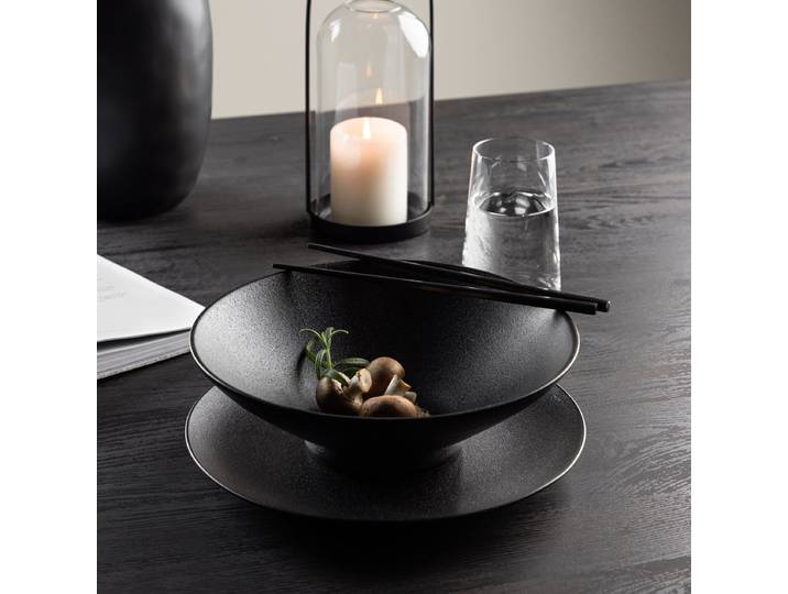 Saladiers hauts Wabi Sabi lot de 2 Ø 25cm Noir