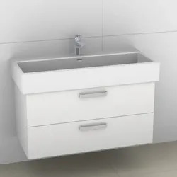Artiqua 415 Waschtischunterschrank für Living City 818437 Weiß Hochglanz, 415-WU2L-L11-7016-68 415-WU2L-L11-7016-68