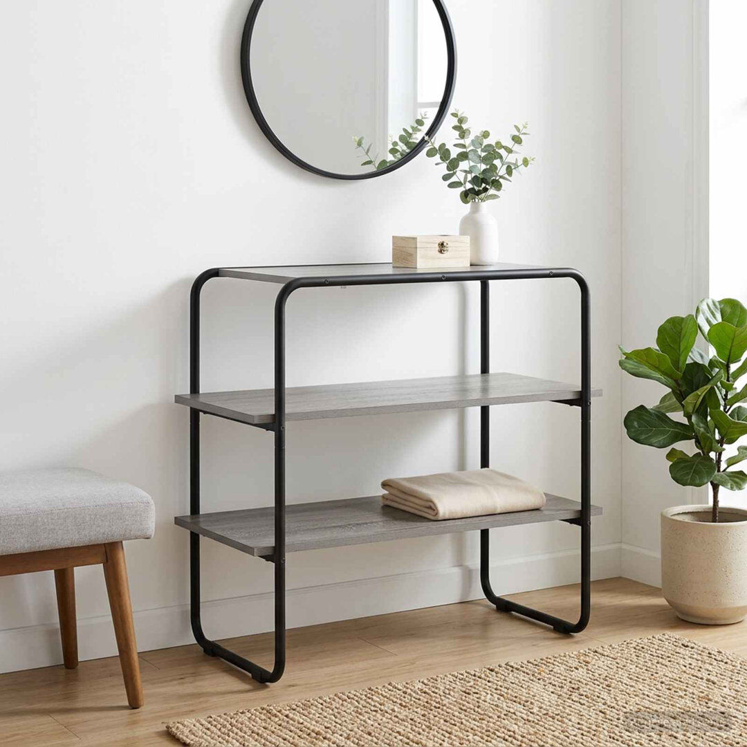 Rio Console Table Grey Sonoma/Grey Sonoma / Black 75cm H x 60cm W x 41cm D