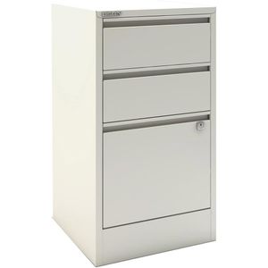 Bisley-Home Standcontainer HF3696, weiß, 2 Schübe & Hängeregister, abschließbar, Tiefe 40cm