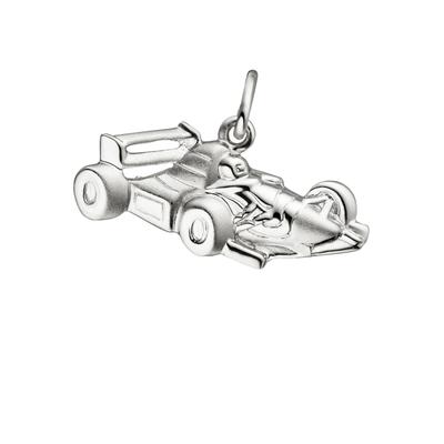 Kettenanhänger JOBO "Anhänger Rennwagen 12 mm", silber (silber 925), Schmuckanhänger, Damen, Silber 925 (Sterlingsilber), Kettenanhänger, 925 Silber rhodiniert