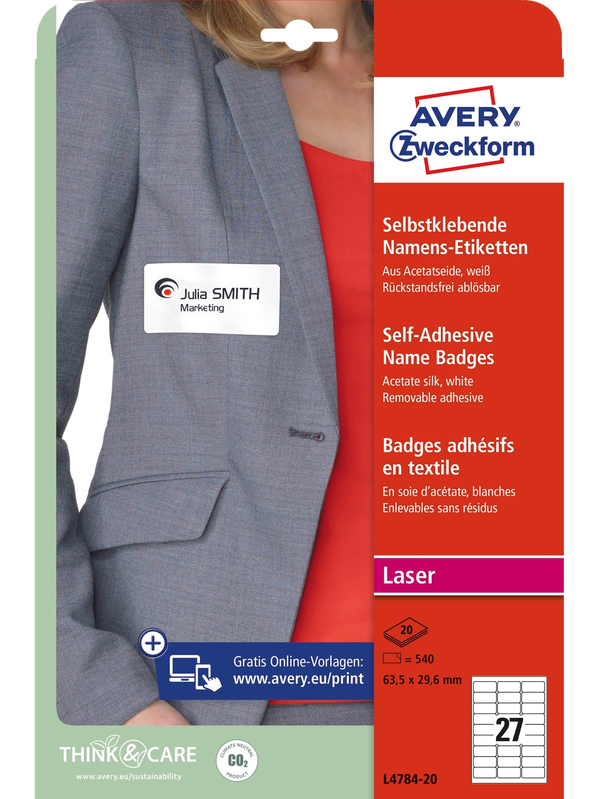 Avery Name Labels white silk