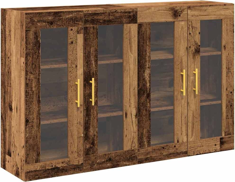 vidaXL Cabinets muraux 2 pc Bois Ancien 69,5 x 34 x 90 cm