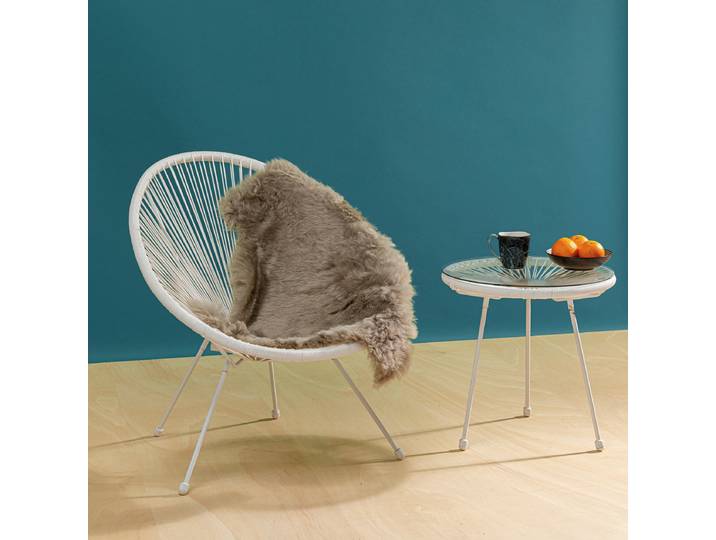 Lammfell Heidi Grau/Lichtgrau 85 x 4 x 65cm Lammfell