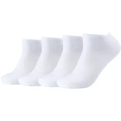 4er Pack s.Oliver Essentials Gekämmte Baumwolle Sneakersocken 1000 - white 35-38