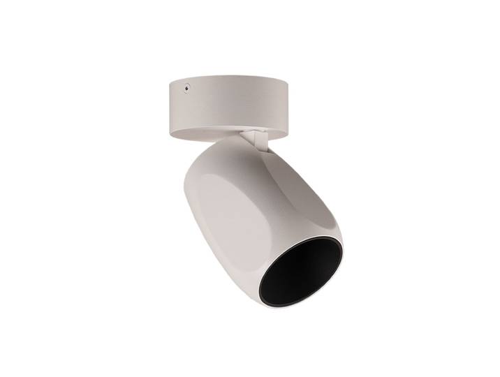 Plafonnier LED Facet W70, blanc, métal, Ø 7 cm - Antidark - Couloir - Moderne - À ampoule unique
