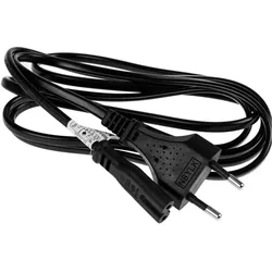 4x Furber Netzkabel C7-T26 3.0 m Weiss (3 m), Stromkabel, Weiss