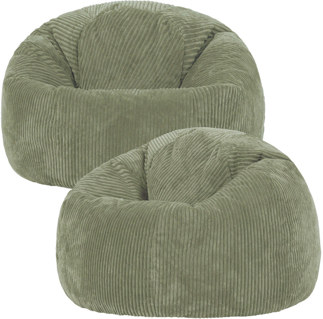 icon Kingston Classic Beanbag Corduroy Sage Green Set of 2 Green Medium
