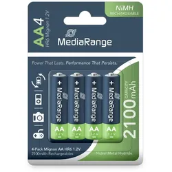 MediaRange Akkus Mignon AA 1,2V 4 Stück