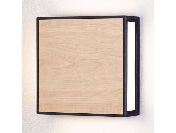Applique LED 22 x 22cm Noir/Noir/Marron