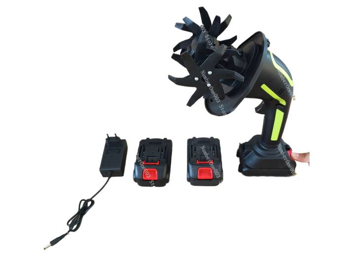 Mini-cultivateur rechargeable - Cultivateur électrique sans fil pour le jardinage domestique, la plantation de légumes et de fleurs, machine à ameublir la terre