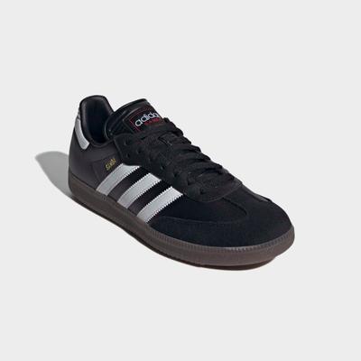 Sneaker ADIDAS PERFORMANCE "SAMBA IN", Herren, Gr. 46, schwarz-weiß (core schwarz, ftwr weiß, vivid rot), Leder, Synthetik, Schuhe Sneaker, T-Toe-Sneaker im Retro-Design