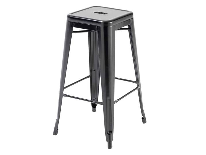 Oviala - Tabouret de bar extérieur en métal mat