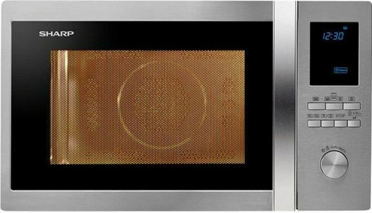 Sharp Home Appliances R-922STWE, Arbeitsplatte, Kombi-Mikrowelle, 32 l, 1000 W, Eingebautes Display, Drehregler, Berührung
