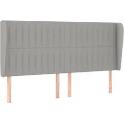 vidaXL Kopfteil mit Ohren Hellgrau 163x23x118/128 cm Stoff