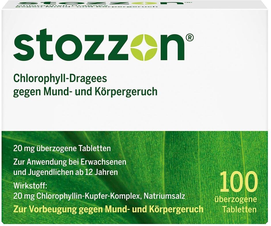 Stozzon Chlorophyll-Dragees gegen Mund- und Körpergeruch 100stk