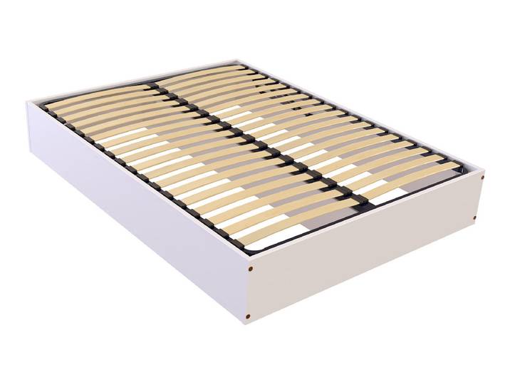 Lit coffre 2 places bois massif robuste - 140x200 140x200 Blanc