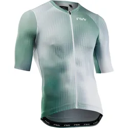 Northwave, Herren, Velotrikot, Blade Jersey Short Sleeve (S), Grau, Türkis, Grün, S