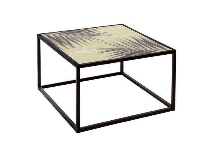 Table basse carrée Noire  Slow Time  en fer Atmosphera - 140x190