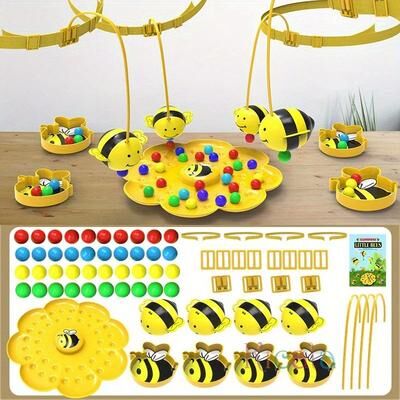 Modern Mode Marketplace Little Bumblebee Magnetic Fishing Game Educational Puzzle Toy For Kids four Persons