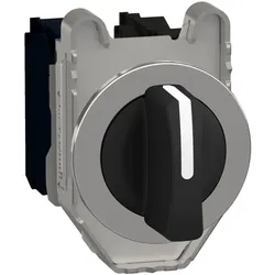 Schneider Electric XB4FD53 Wahlschalter, Harmony XB4F, Metall, 30mm, schwarz, 3 Stellungen, Mitte rastend, Links Rechts tastend, 2S