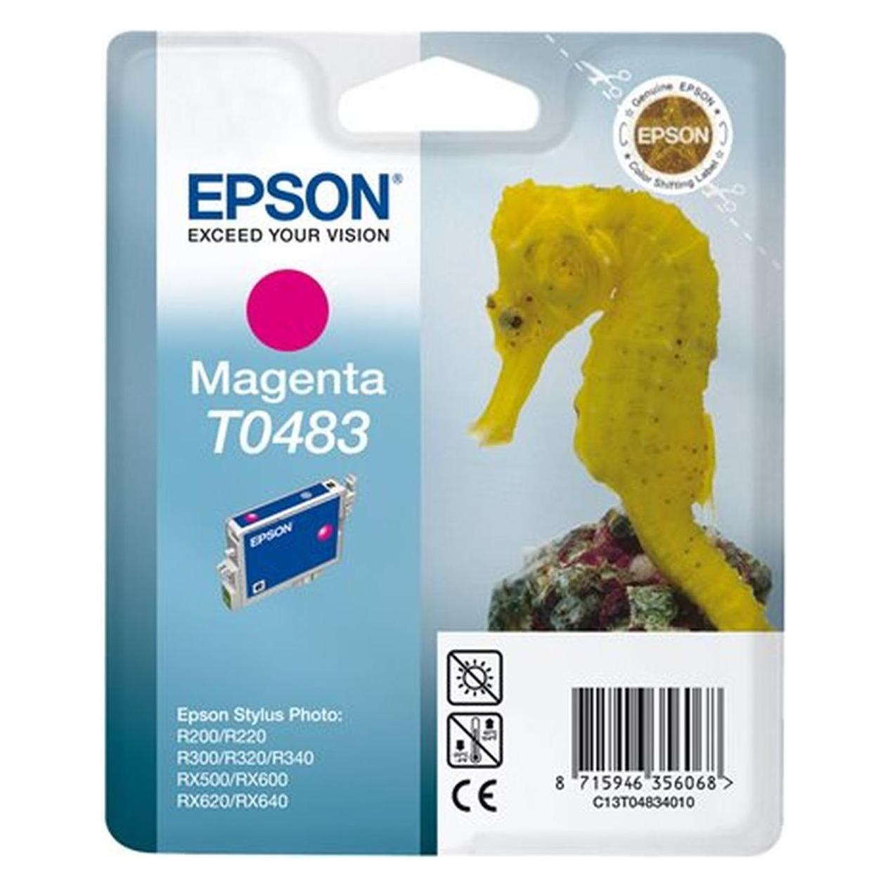 Epson T0483 - 13 ml - Magenta - Original - Blister mit RF- / aktustischem Alarmsignal (M) (C13T04834020)