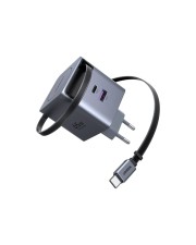 Ugreen X615 65W GaN Fast Charger 1x USB-A USB-C ausziehbares Kabel 0 (65825)