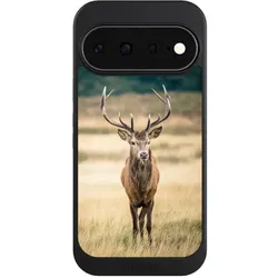 Nivocase Hülle für Google Pixel 11 Handyhülle NIVOcore Case Schwarz Hirsch Wald Wiese (Google Pixel 11), Smartphone Hülle, Schwarz