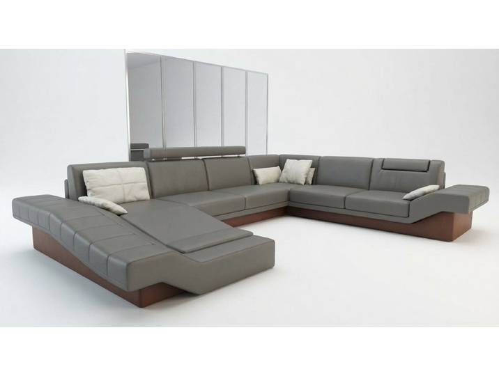 JVmoebel Wohnlandschaft Space Style Ledersofa mit USB-Anschluss und modernem Design, Made in Europa