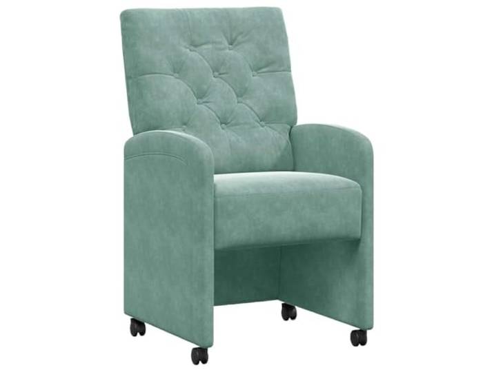 Todiikf 2er Set Esszimmerstühle mit Rollen Samt Polsterstuhl Meergrün Ergonomische Polstersessel mit leichtgängigen Rollen und Samtbezug für Esszimmer, Arbeitszimmer oder Konferenzbereich.