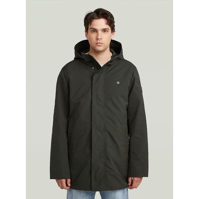 Parka G-STAR "Clean Vodan Parka", Herren, Gr. S, grün (asfalt), Obermaterial: 54% Elastomultiester, 46% Polyester, Jacken Parka