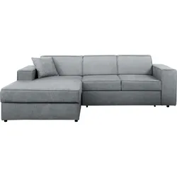 ECKSCHLAFSOFA mit Schlaffunktion Pedro L hellgrau links