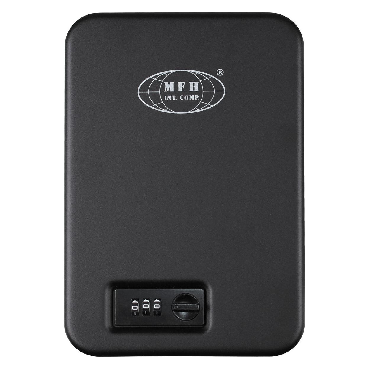Mfh Sicherheitskassette, schwarz, Metall, mit Zahlenschloss (33510735)