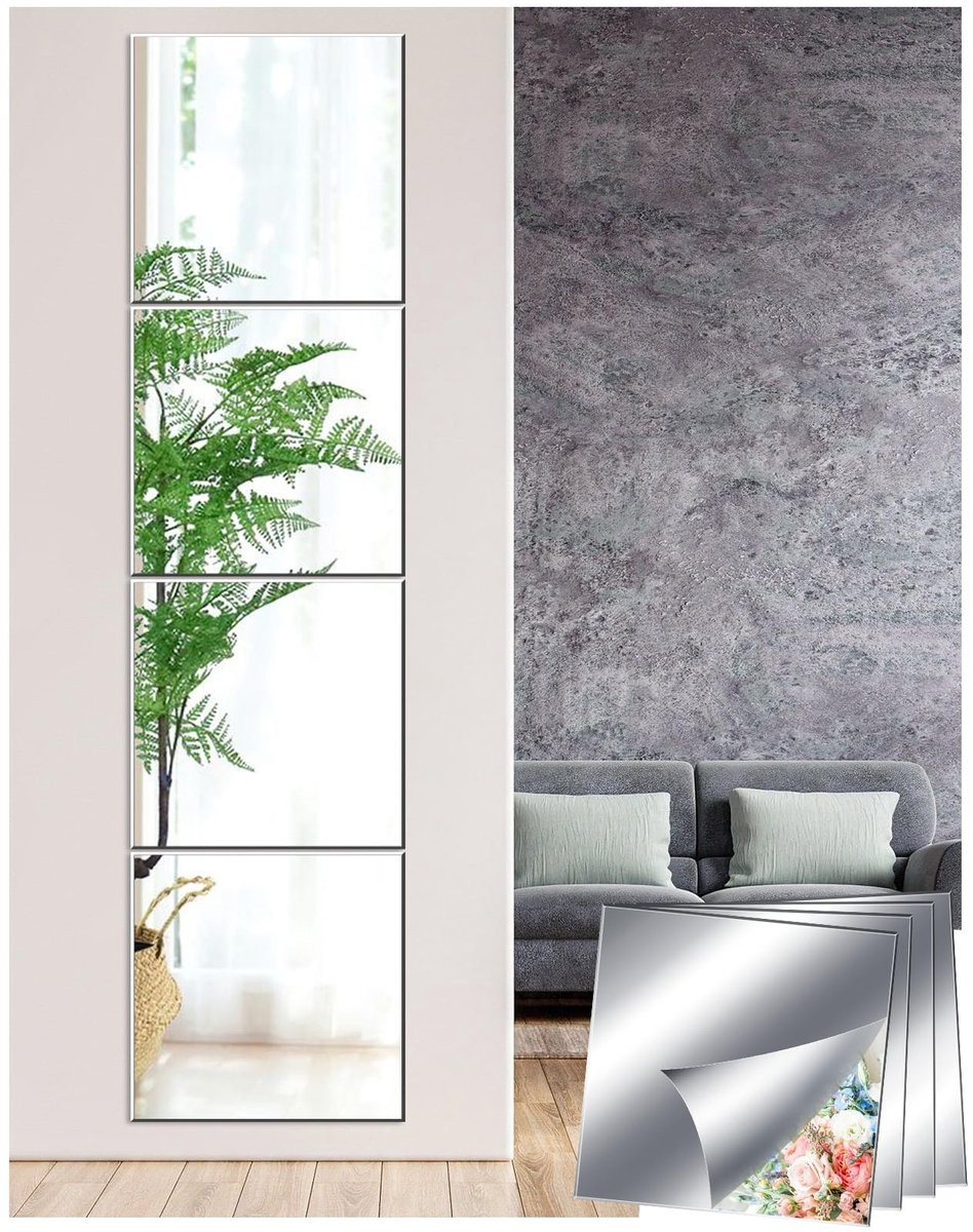 Merkloze Zelfklevende Acryl Spiegeltegels voor Wand en Deur