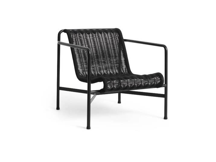 HAY Palissade Cord Low Lounge-Sessel Anthracite