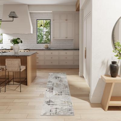 Nourison Glam Indoor Grey Geometric Area Rug