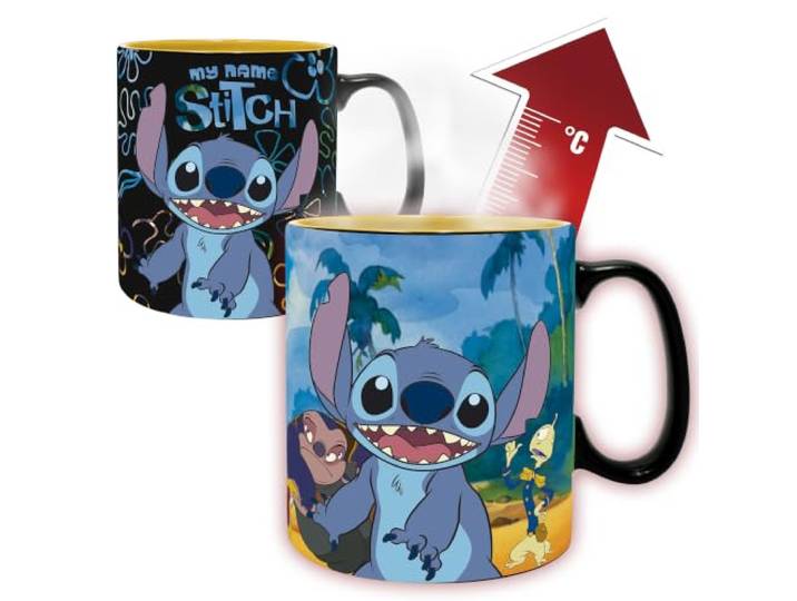 ABYSTYLE – DISNEY – Mug Thermo-réactif Lilo et Stitch – Produit Officiel – Contenance 460 ml – En Céramique