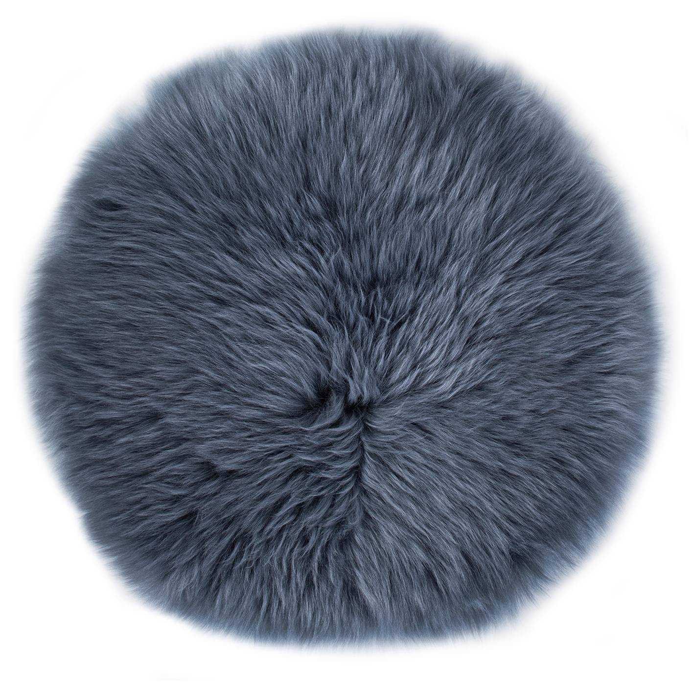 home24 Zitkussen Schapenvel rond grijs/donkergrijs Ø 34cm