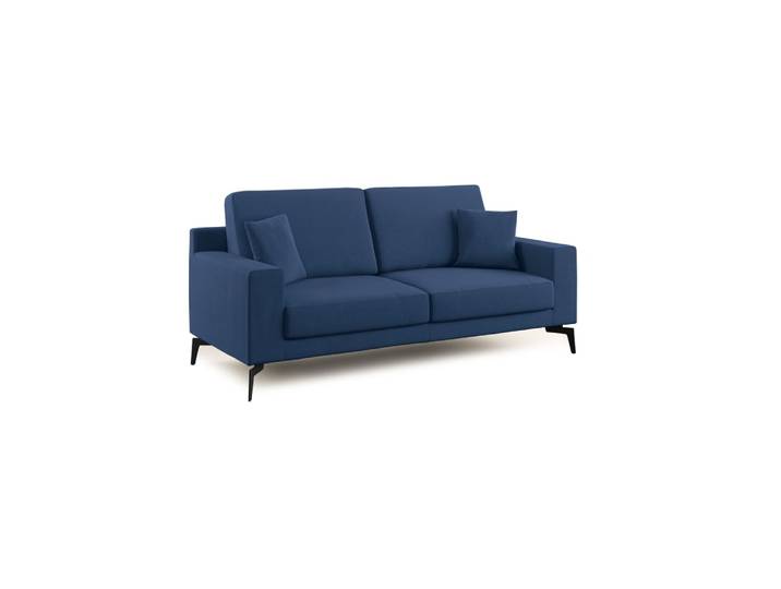 Canapé en microfibre 206 cm bleu