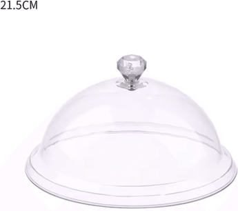 Inspire Picks Creative Acrylic Cake & Fruit Display Stand With Dust Cover 21.5cm