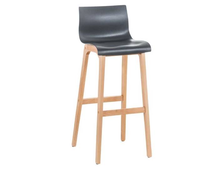 Tabouret De Bar -BETTANT Naturel Sur 4 Pieds(Gris)