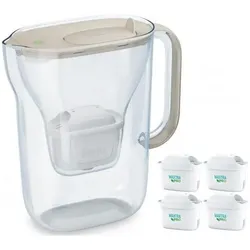 Brita Dzbanek filtrujący Dzbanek filtrujšcy Style Essential 2.4l + 4 wkłady, piaskowy, Wasserfilterkanne, Beige