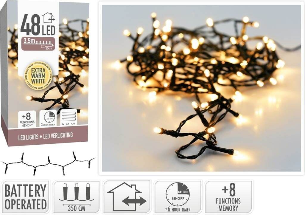 Koopman Led verlichting met 48 lampen warm wit voor kerstmis