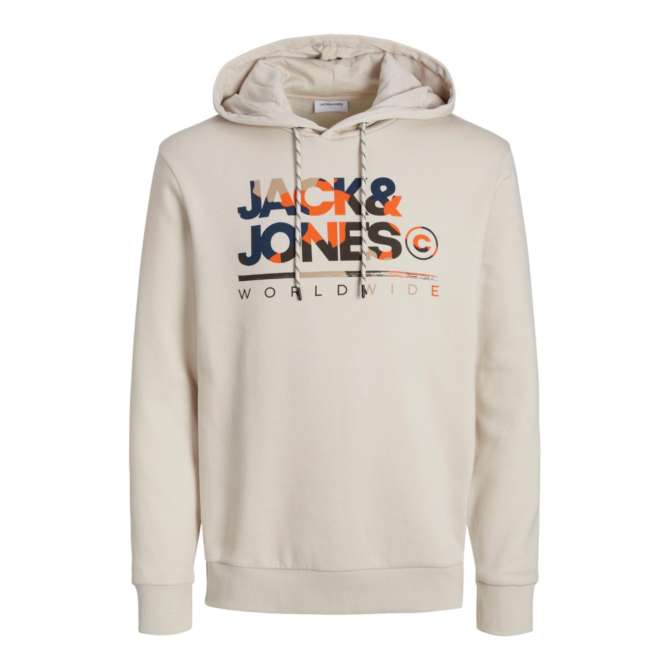 Jack & Jones Hoodies Luke Sweat Hood Beige