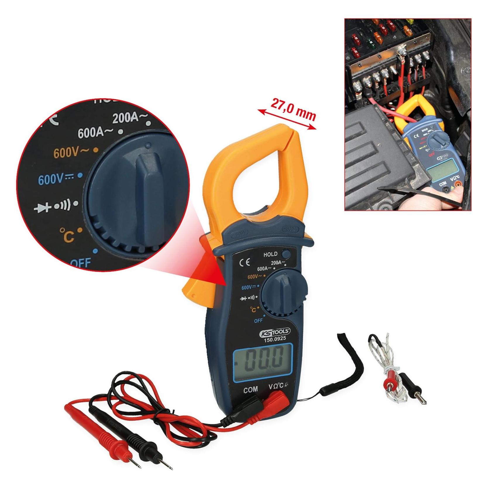 KS Tools Digital Amperezangen-Satz 600A, 3-tlg (Zangenstrommesser) (150.0925)