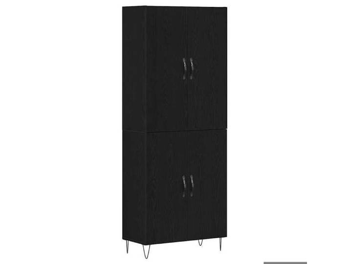 SOLDE D'HIVER®Bibliothèque KENNETH - Armoire haute vitrine - Haut Armoire/Buffet haut - 2 pcs Chêne noir - Bois d'ingénierie et verr